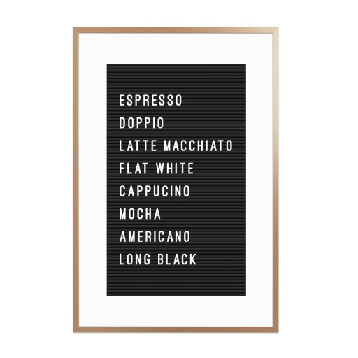 Letterboard Kaffee