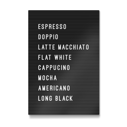 Letterboard Kaffee