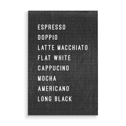 Letterboard Kaffee