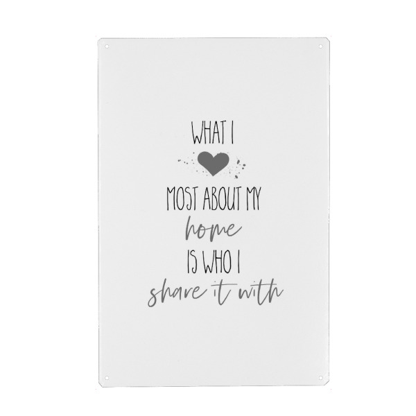 Holzbild "Was ich am meisten liebe" artboxONE - Typografie,Liebe