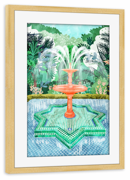Poster mit Rahmen kiefer "The Fountain Of Life" artboxONE - Natur,Architektur