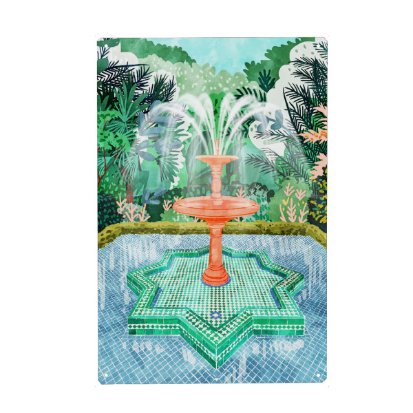 Metall Poster "The Fountain Of Life" artboxONE - Natur,Architektur