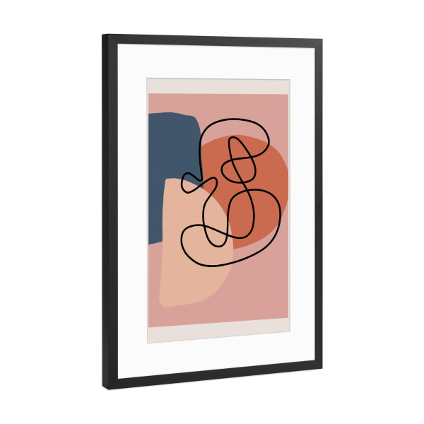 Poster mit Rahmen Schwarz (Metallic) "Abstract V" artboxONE - Abstrakt,Geometrie