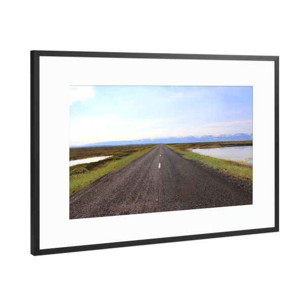 Poster mit Rahmen Schwarz (Metallic) "Streetview" artboxONE - Natur,Reise