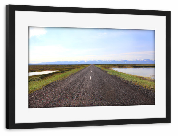 Poster mit Rahmen schwarz "Streetview" artboxONE - Natur,Reise