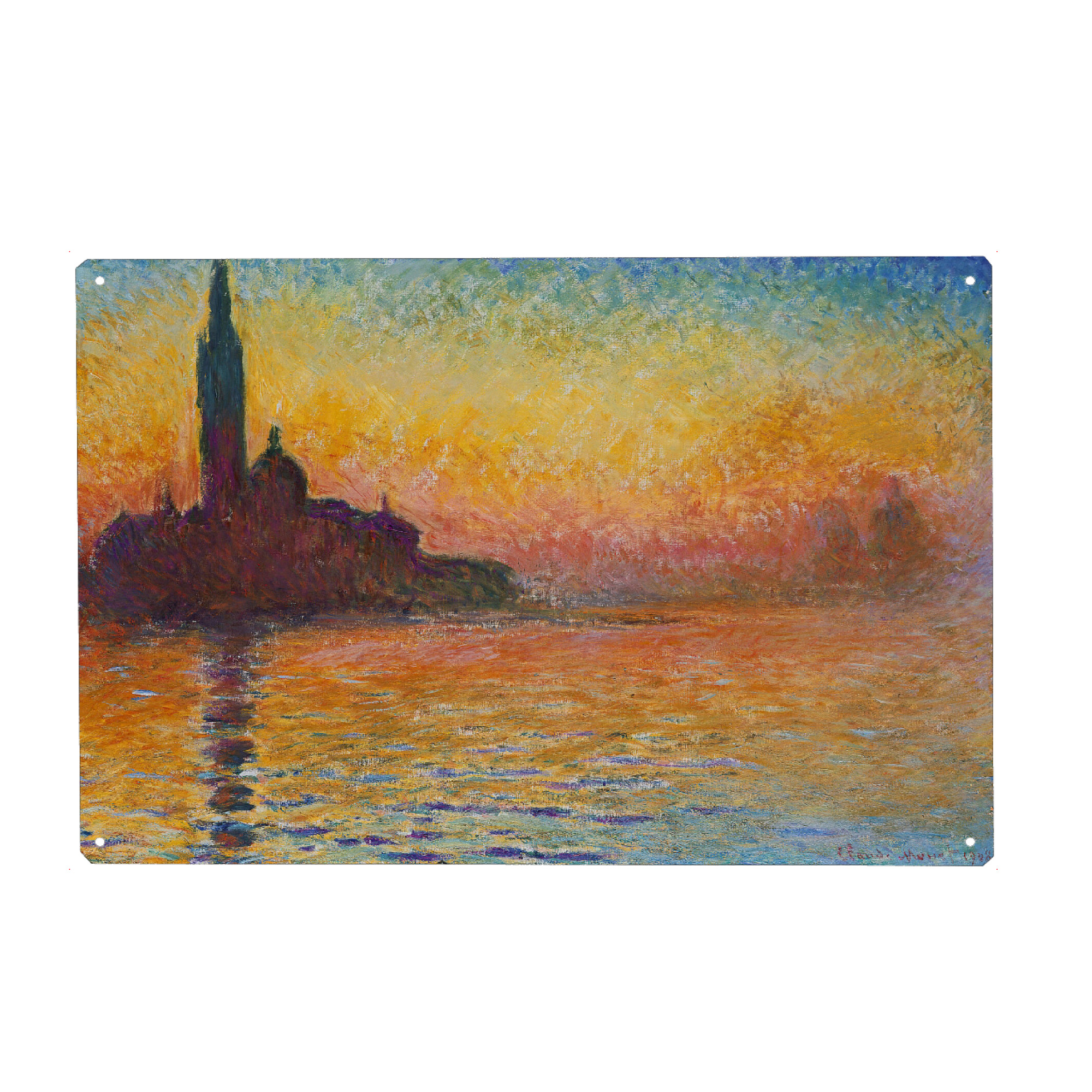 Metall Poster "San Giorgio Maggiore von Monet" artboxONE - Natur,Reise,Reise / Strand und Meer