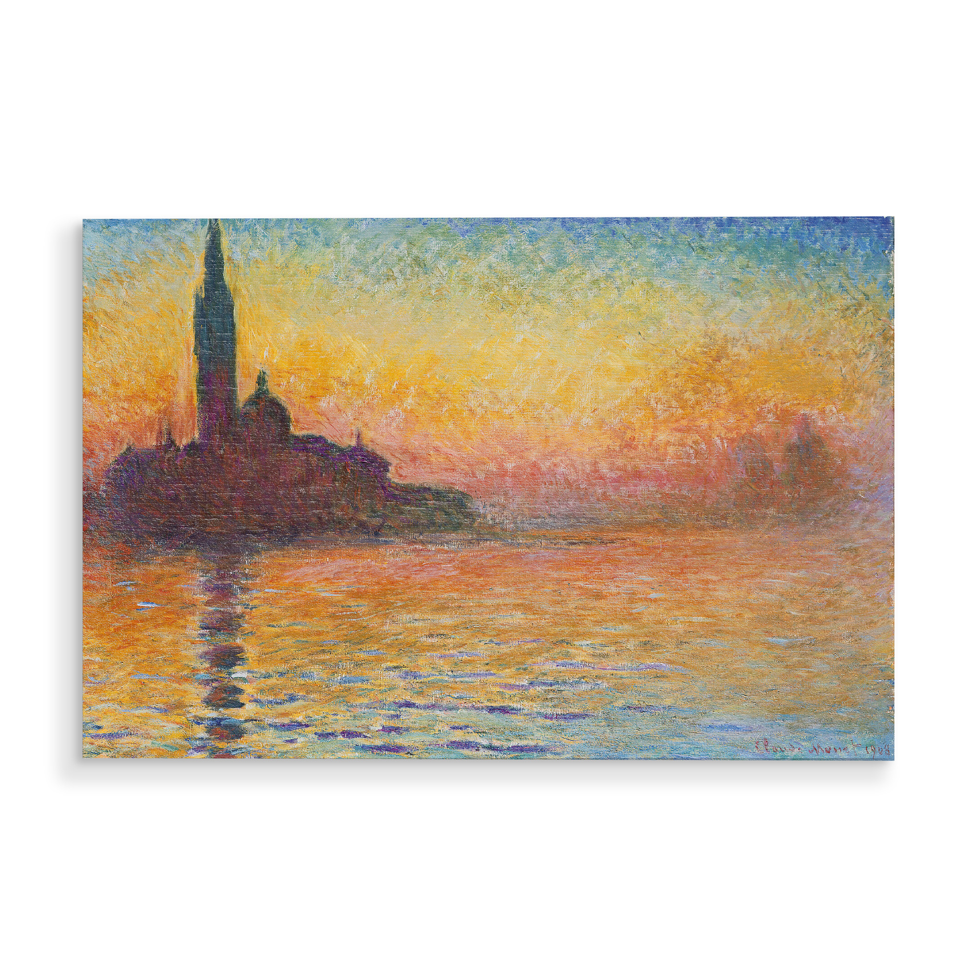 Holzbild "San Giorgio Maggiore von Monet" artboxONE - Natur,Reise,Reise / Strand und Meer