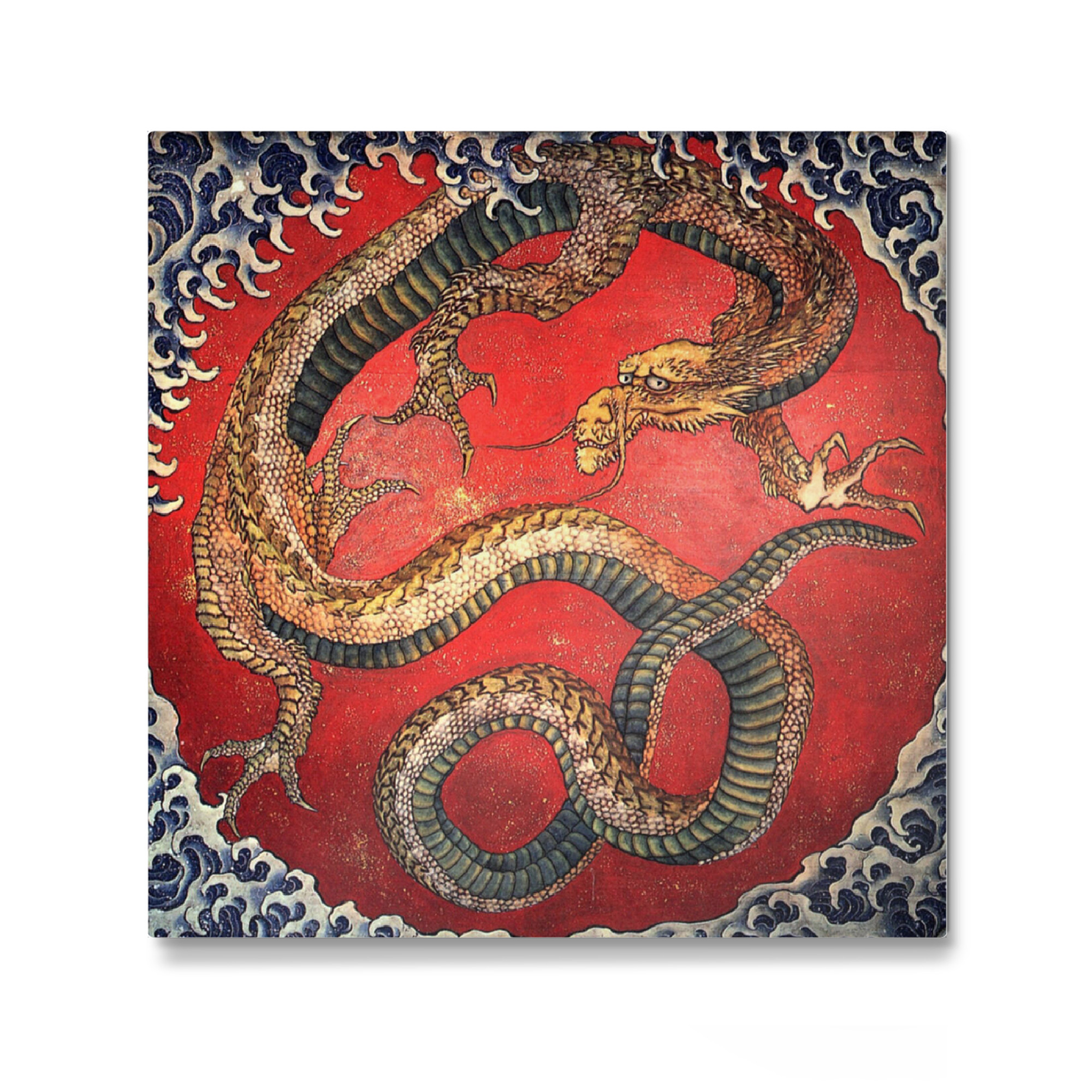 Galerie-Print "Der Drache von Hokusai" 30x30 cm artboxONE