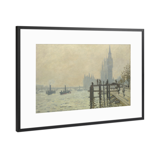 Poster mit Rahmen Schwarz (Metallic) "Die Themse bei Westminster" artboxONE - Städte,Menschen,Reise / Strand und Meer,Reise / Länder