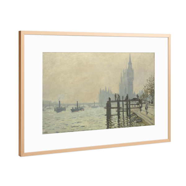 Poster mit Rahmen Kupfer "Die Themse bei Westminster" artboxONE - Städte,Menschen,Reise / Strand und Meer,Reise / Länder