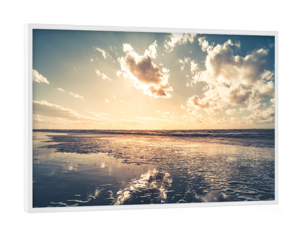 Poster mit weißem Rahmen "Stürmige Küste" artboxONE - Natur,Reise / Strand und Meer