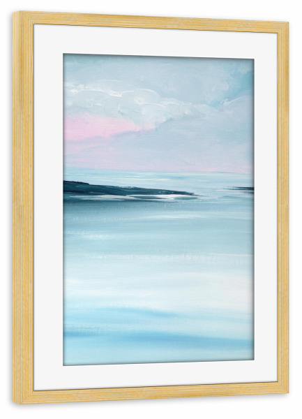 Poster mit Rahmen kiefer "Gloomy view otherside" artboxONE - Natur,Abstrakt,Reise / Strand und Meer