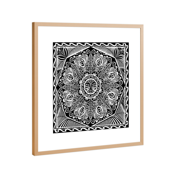 Poster mit Rahmen Kupfer "MANA TANE" artboxONE - Abstrakt,Geometrie