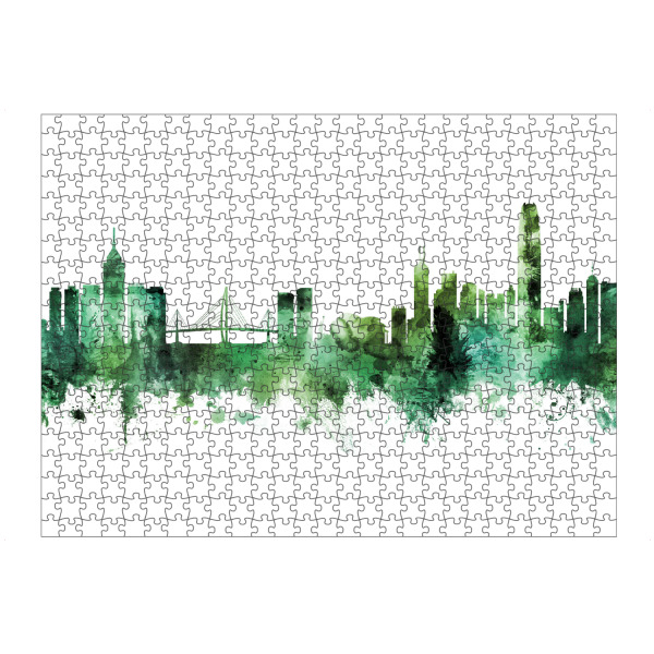 Puzzle Ravensburger "Hong Kong Skyline Green" artboxONE - Städte