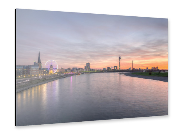 Alu-Dibond "Düsseldorf Skyline I" 30x20 cm artboxONE