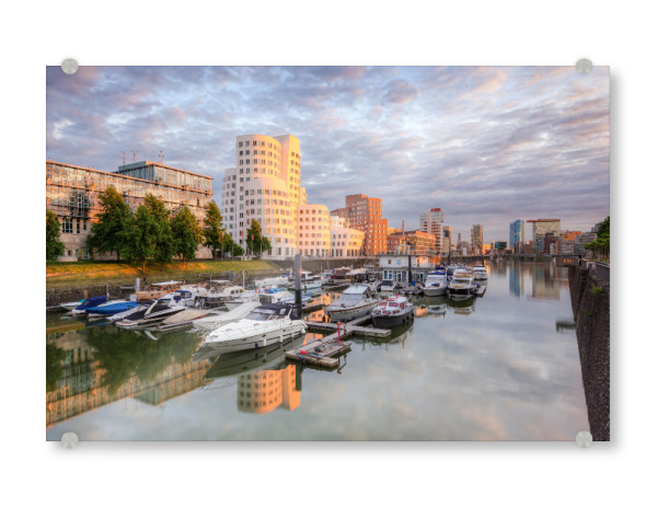 Acrylglasbild "Abendsonne in Düsseldorf" artboxONE - Städte,Reise,Architektur,Städte / Düsseldorf