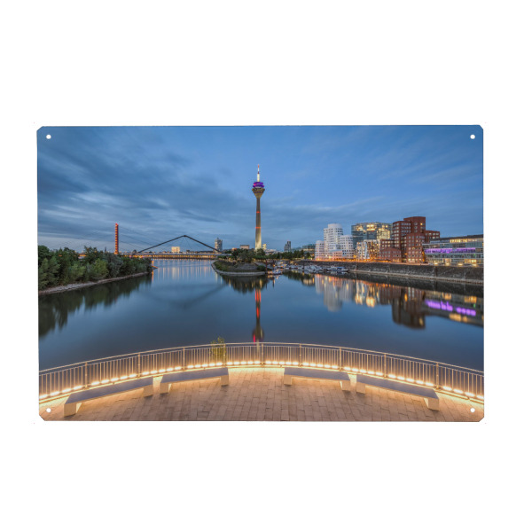 Holzbild "Düsseldorfer Medienhafen" artboxONE - Städte,Reise,Architektur,Städte / Düsseldorf