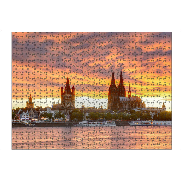 Puzzle Ravensburger "Kölner Dom Sonnenuntergang I" artboxONE - Städte,Städte / Köln,Reise,Architektur