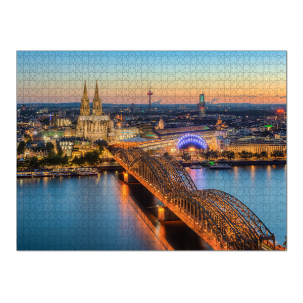 Puzzle Ravensburger "Blick über Köln am Abend" artboxONE - Städte,Städte / Köln,Reise,Architektur