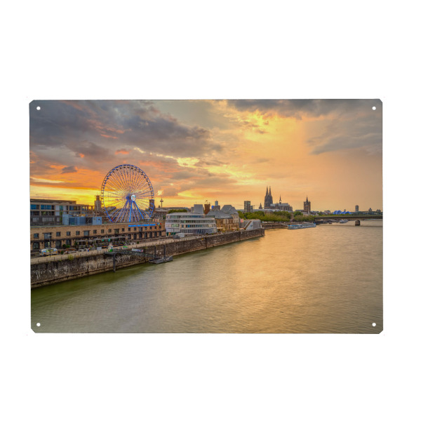 Metall Poster "Skyline für Köln" artboxONE - Städte,Städte / Köln,Reise,Architektur