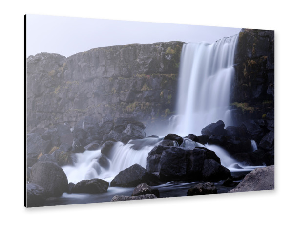Alu-Dibond "Öxarárfoss cascade" 30x20 cm artboxONE