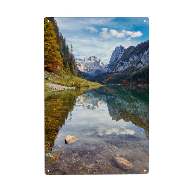 Holzbild "Herbstlicher Gosausee" artboxONE - Natur,Reise