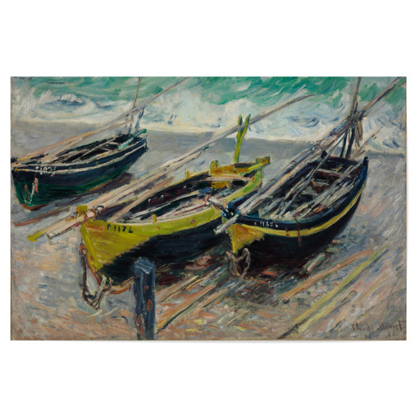 Poster "Drei Fischerboote - Claude Monet" artboxONE - Natur,Reise,Reise / Strand und Meer,Reise / Länder