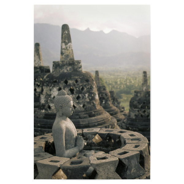 Poster 30x20 cm "The circular terraces, Borobudur" artboxONE - Natur,Reise,Architektur,Reise / Asien,Reise / Länder