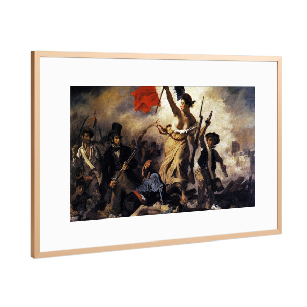 Poster mit Rahmen Kupfer "Die Freiheit führt das Volk an" artboxONE - Natur,Menschen