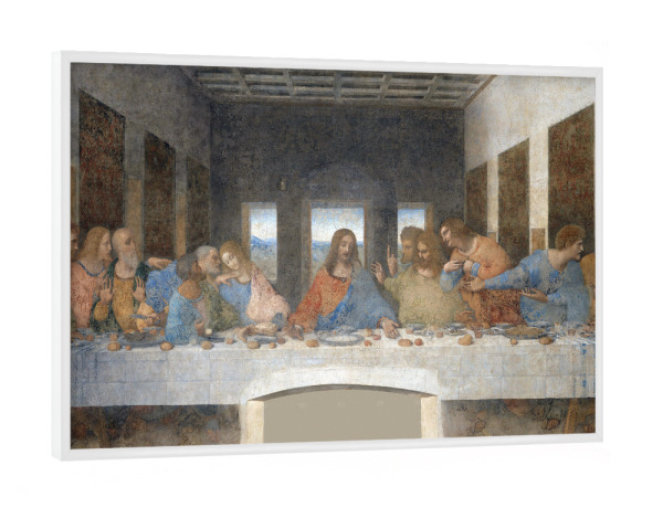 Poster mit weißem Rahmen "Das letzte Abendmahl - da Vinci" artboxONE - Essen & Trinken,Menschen,Männer