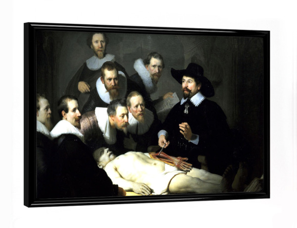 Poster mit schwarzem Rahmen "The Anatomy Lesson" artboxONE - Menschen