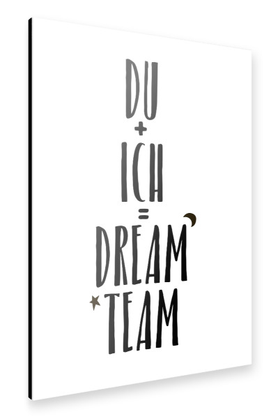 Alu-Dibond "Dreamteam" 30x20 cm artboxONE