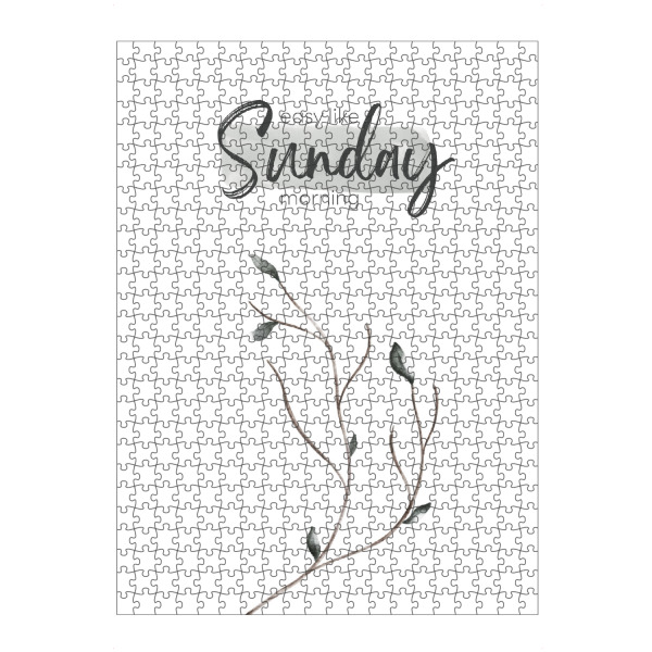 Puzzle Ravensburger "Sonntag | Easy like Sunday morning" artboxONE - Typografie,Floral