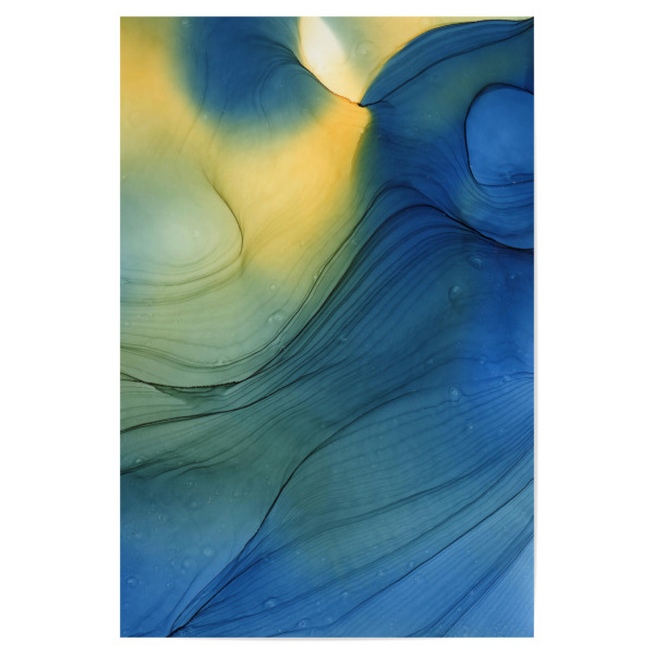 Poster 30x20 cm "Bunt BY" artboxONE - Abstrakt - Abstract,Abstrakt,Drawing,Painting,Ink,Watercolor,Wellen,Waves,Colorful,Bunt