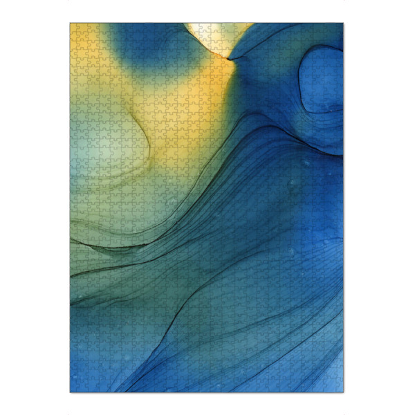 Puzzle Ravensburger "Bunt BY" artboxONE - Abstrakt - Abstract,Abstrakt,Drawing,Painting,Ink,Watercolor,Wellen,Waves,Colorful,Bunt - Bild abstract