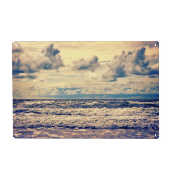 Holzbild "Stürmisches Meer" artboxONE - Natur,Reise,Reise / Strand und Meer