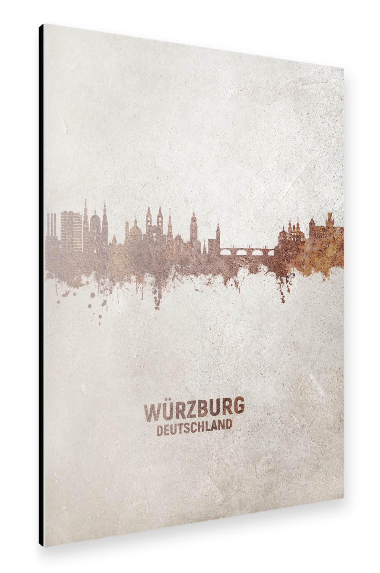 Alu-Dibond "Würzburg Germany Skyline Rust" 30x20 cm artboxONE