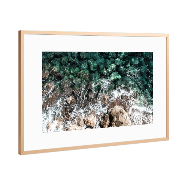 Poster mit Rahmen Kupfer "Crystal clear ocean" artboxONE - Natur,Reise,Reise / Strand und Meer