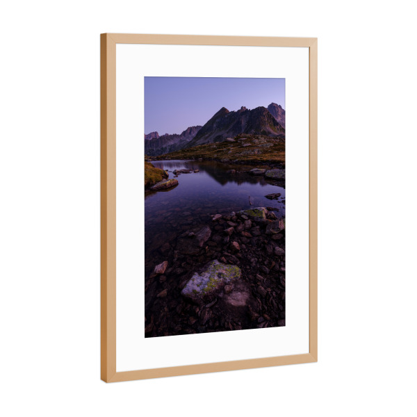 Poster mit Rahmen Kupfer "Small pond at Sustenpass" artboxONE - Natur,Reise