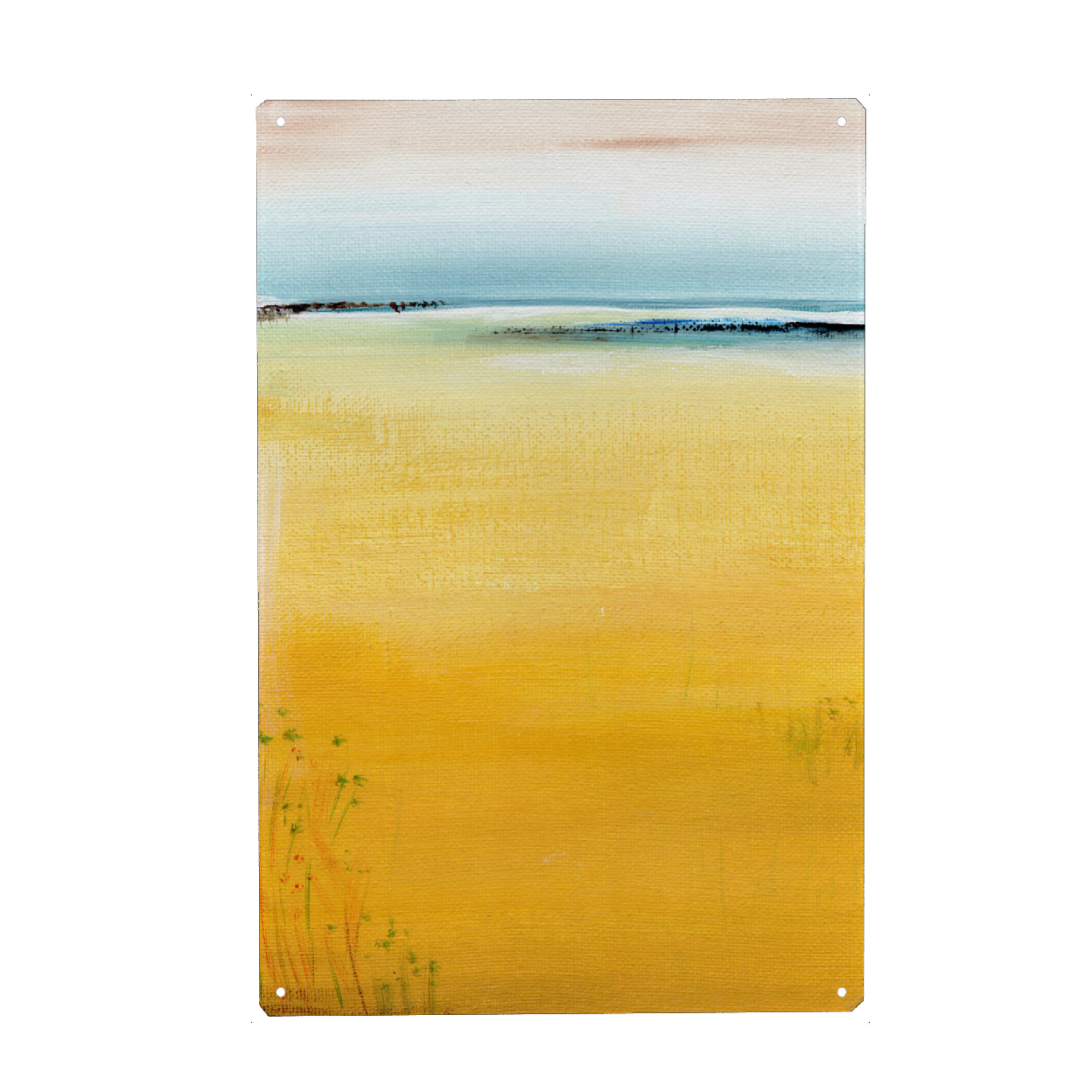 Holzbild "Canary shore otherside" artboxONE - Abstrakt - Sea,Shore,Canary,Sun,Sky,Home decor,Nature,Landscape,Abstract,Abstrakt,Natur,Gelb