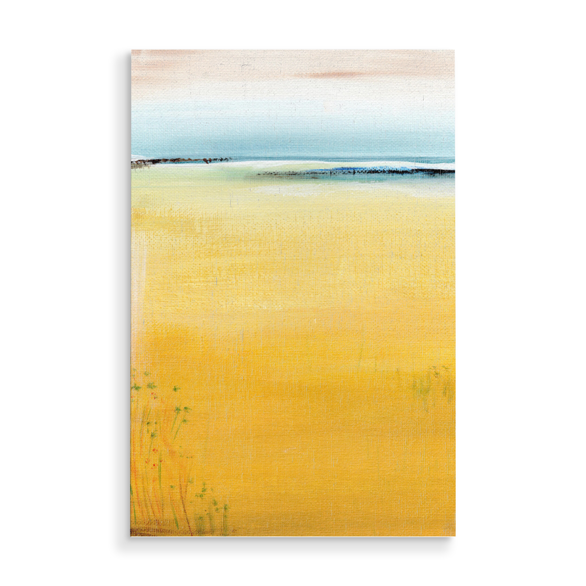 Holzbild "Canary shore otherside" artboxONE - Abstrakt - Sea,Shore,Canary,Sun,Sky,Home decor,Nature,Landscape,Abstract,Abstrakt,Natur,Gelb