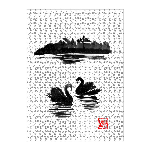 artboxONE Puzzle "Swans island light" artboxONE - Tiere