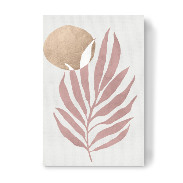 Leinwandbild "ROSE Tropisch" artboxONE - Natur,Abstrakt - Abstract,Abstrakt,Floral,Leaf,Blatt,Sonne,Sun,Colorful,Bunt