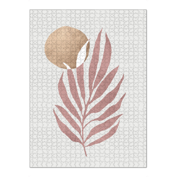 Puzzle Ravensburger "ROSE Tropisch" artboxONE - Natur,Abstrakt - Abstract,Abstrakt,Floral,Leaf,Blatt,Sonne,Sun,Colorful,Bunt - Bild abstract