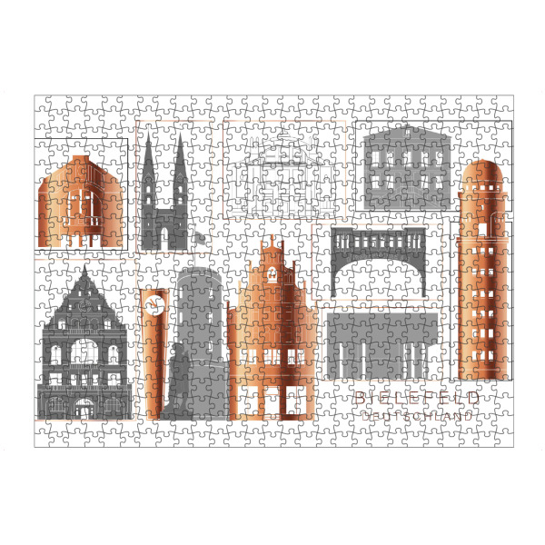 artboxONE Puzzle "Bielefeld skyline copper" artboxONE - Städte,Reise,Architektur