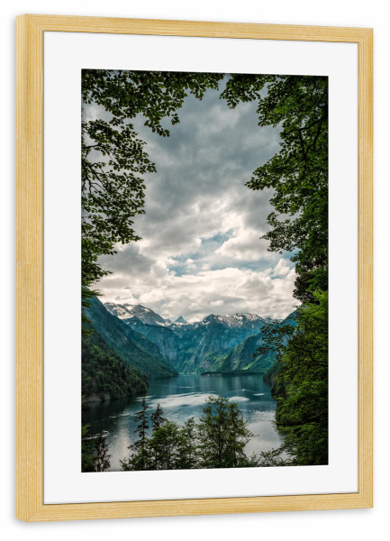Poster mit Rahmen kiefer "Königssee" artboxONE - Natur,Reise,Reise / Länder