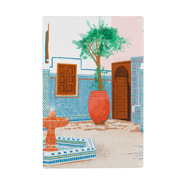 Metall Poster "Moroccan Villa" artboxONE - Architektur