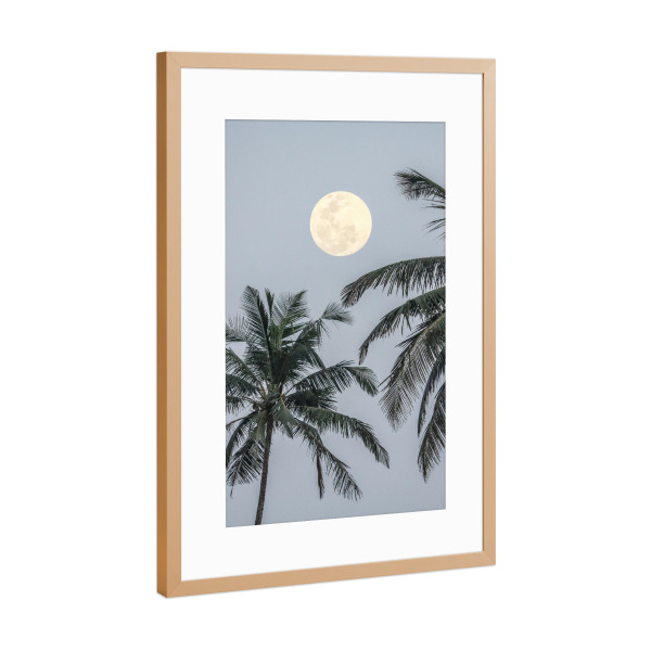 Poster mit Rahmen Kupfer "Full Moon" artboxONE - Natur,Reise,Reise / Strand und Meer