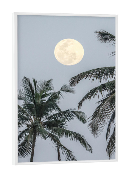 Poster mit weißem Rahmen "Full Moon" artboxONE - Natur,Reise,Reise / Strand und Meer
