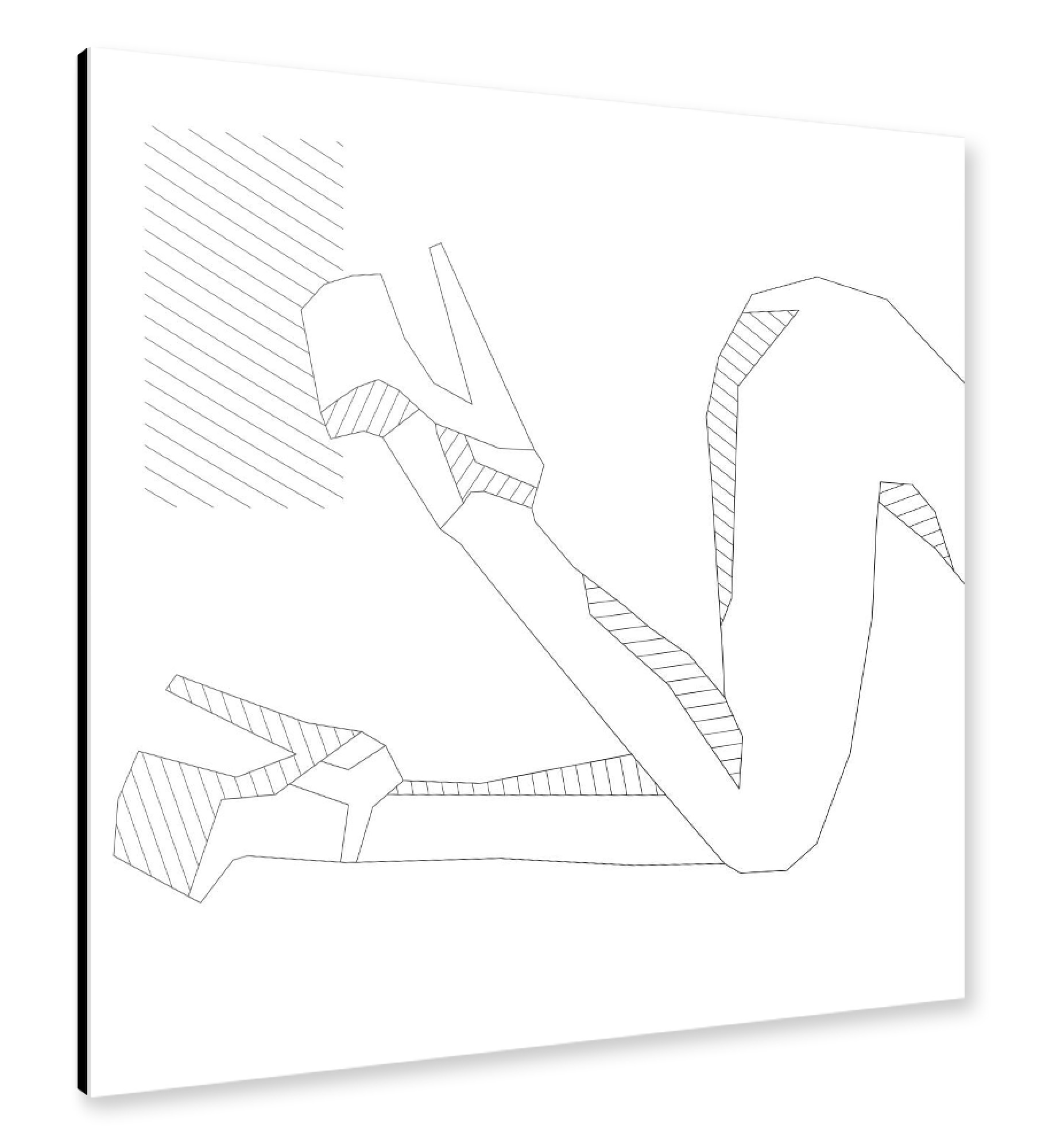 Alu-Dibond "Legs Minimal" 30x30 cm artboxONE